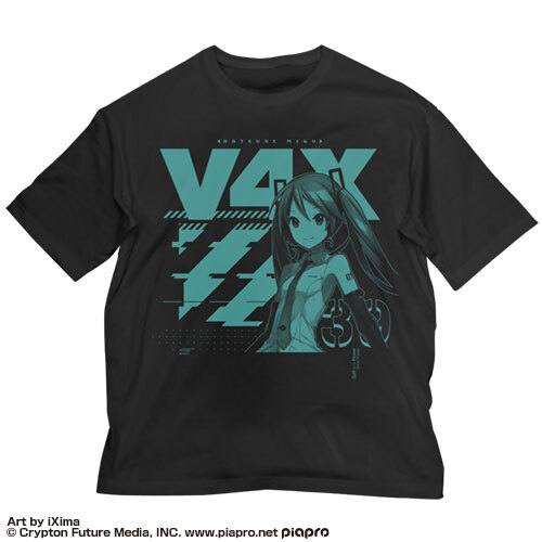 初音ﾐｸ V4X ﾋﾞｯｸﾞｼﾙｴｯﾄTｼｬﾂ/BLACK COSPA 081726