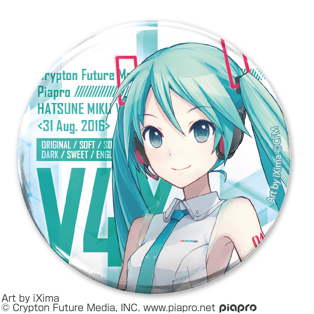 初音ﾐｸ V4X 65mm缶ﾊﾞｯｼﾞ COSPA 081726