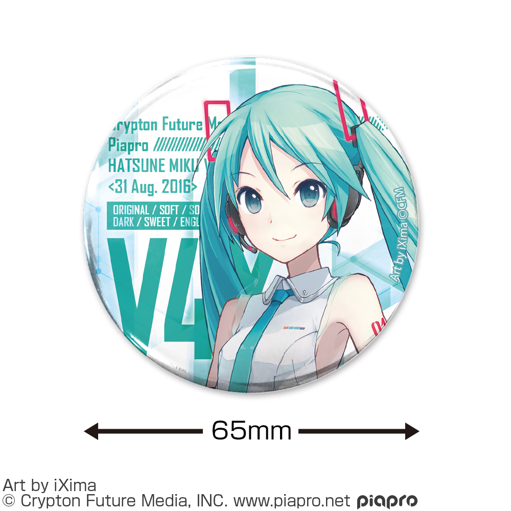 初音ﾐｸ V4X 65mm缶ﾊﾞｯｼﾞ COSPA 081726