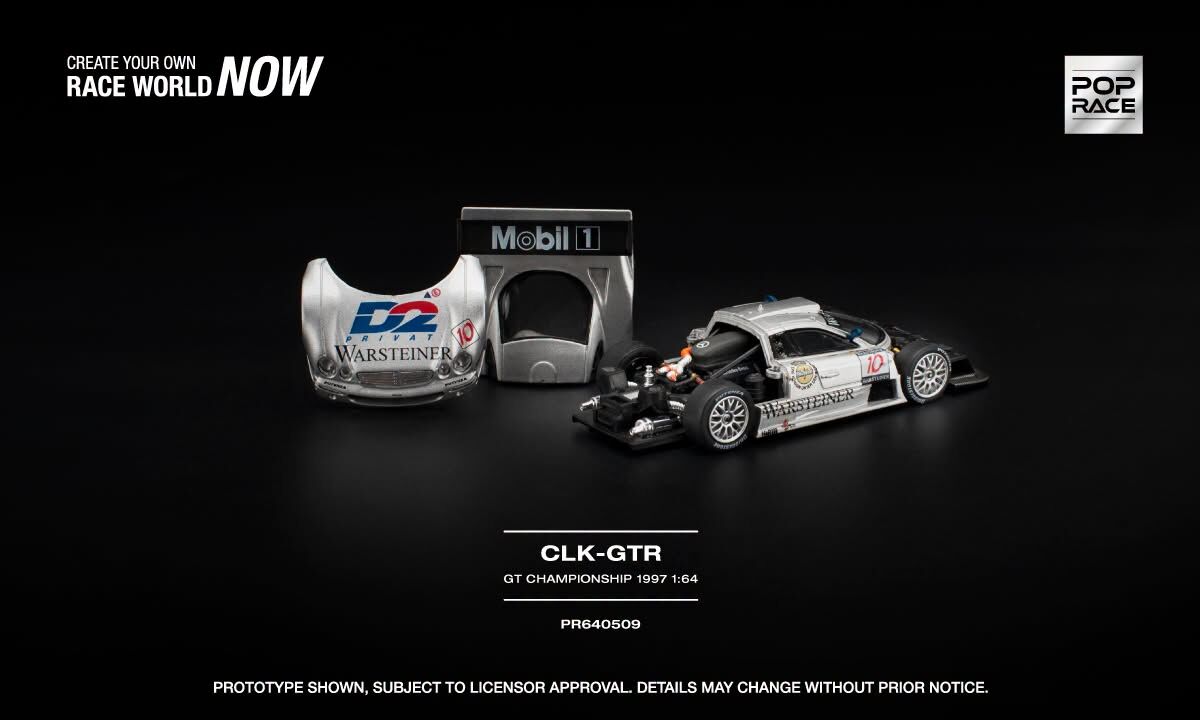 預訂:1/64 POP RACE MERCEDES-BENZ AMG CLK GTR FIA GT CHAMPIONSHIP 1997 (PR640509 )