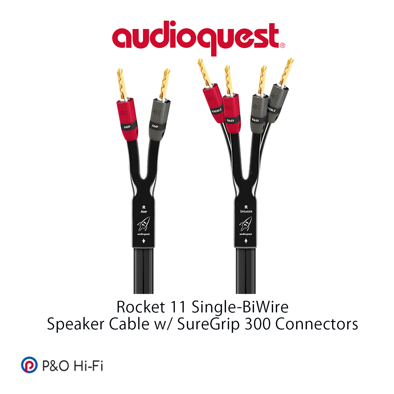 AudioQuest Rocket 11 Single-Bi-wire (火箭 11) Rock Series  平岩系列喇叭線 (蕉插)