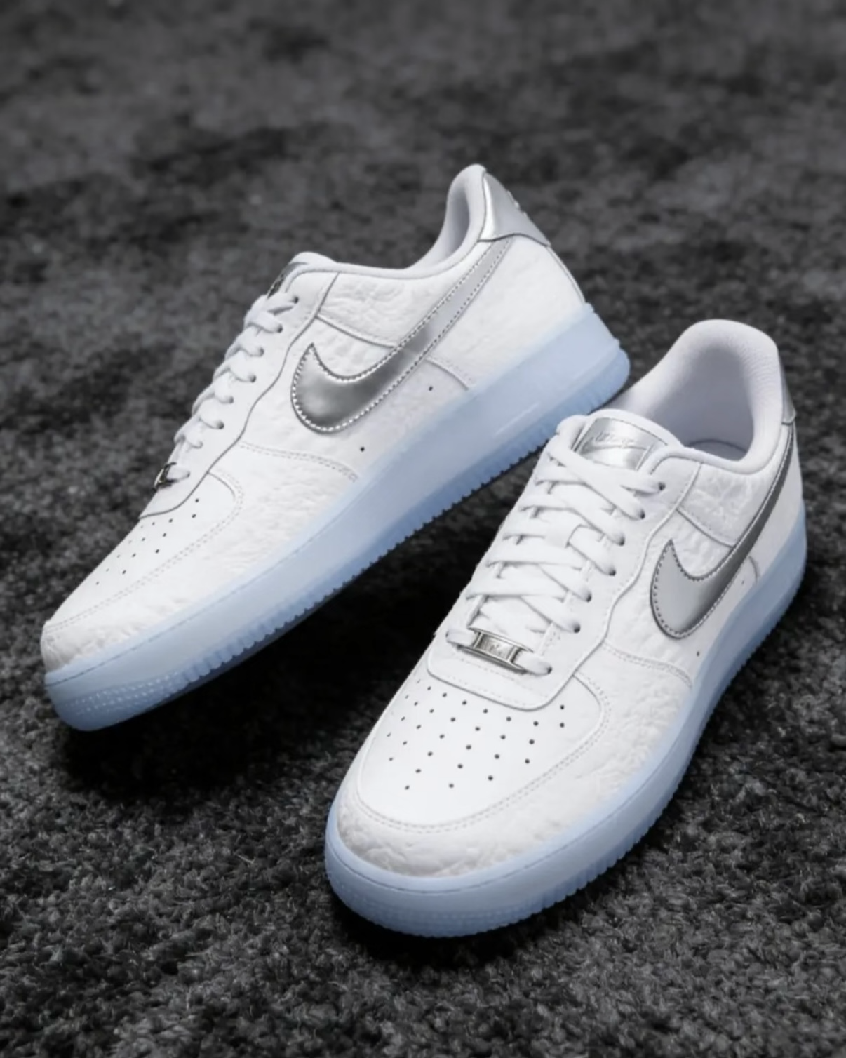 Nike Air Force 1 Low "White Croc" 白銀 鱷魚皮壓紋 冰底 低筒休閒鞋