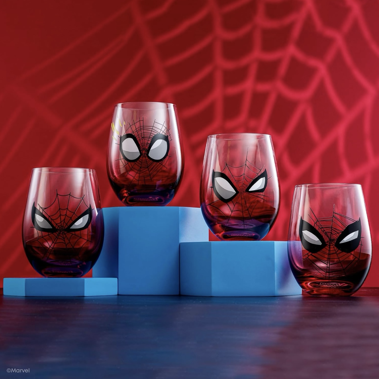 <正版授權>JOYJOLT MARVEL 蜘蛛人 玻璃杯組 4入