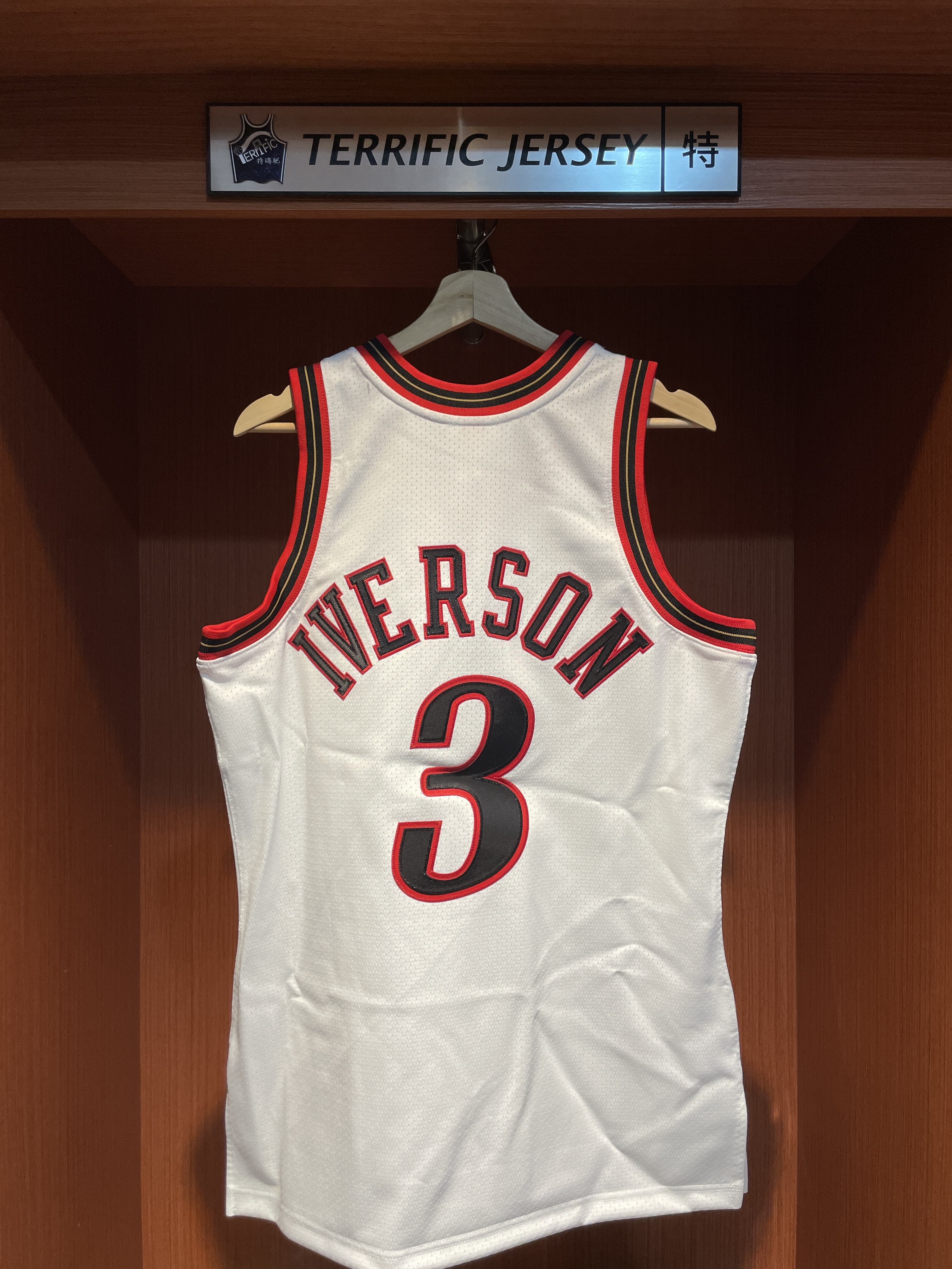 NBA球衣 Allen Iverson 費城七六人 金流星 2000 明星賽 白 窄肩 M&N Authentic 球員版 電繡 全新