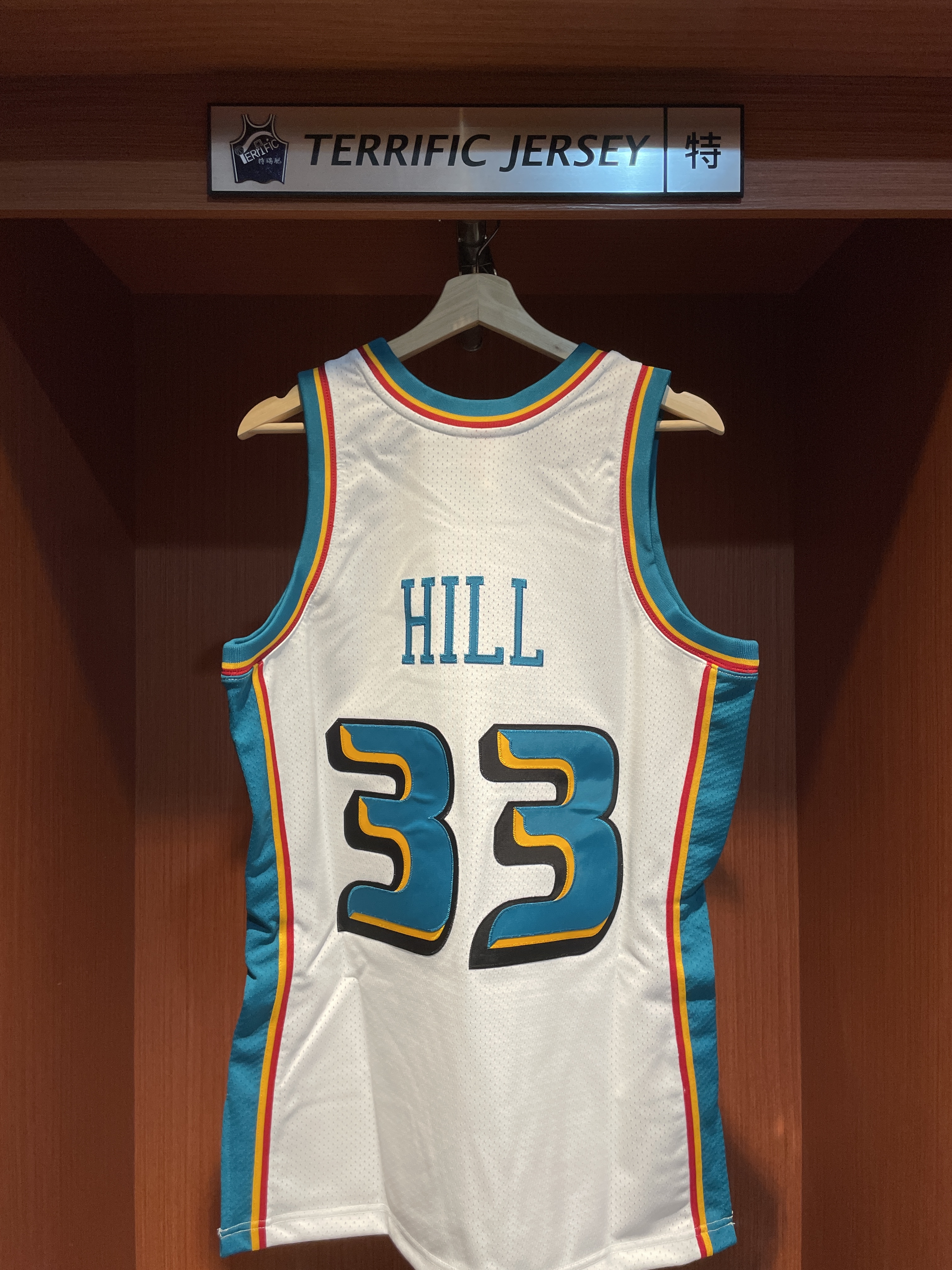 NBA球衣 Grant Hill 底特律活塞 白馬頭 2000 明星賽 白 M&N Authentic 球員版 電繡 全新