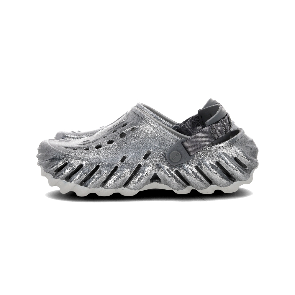 Crocs Echo Clog 男鞋 女鞋 金屬灰色 波波 克駱格 休閒 洞洞鞋 涼拖鞋 214109-1FS