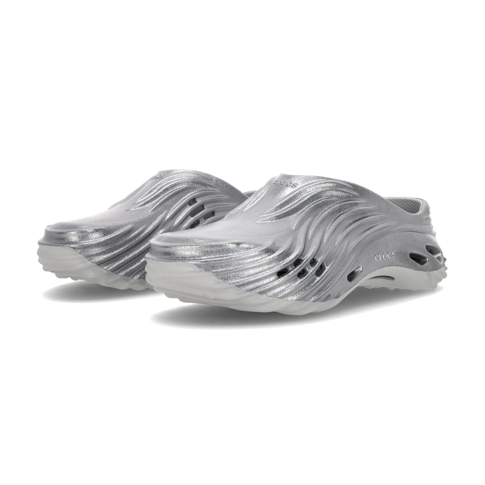 Crocs Echo Wave 男鞋 女鞋 金屬灰色 波波旋風 克駱格 輕量 防水 休閒 拖鞋 214111-1FS