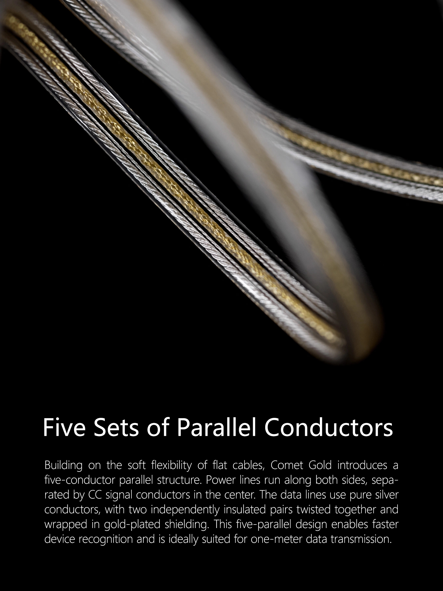 ddHiFi TC19BC Comet Gold Pure Silver Digital Signal Cable (Gold Edition)