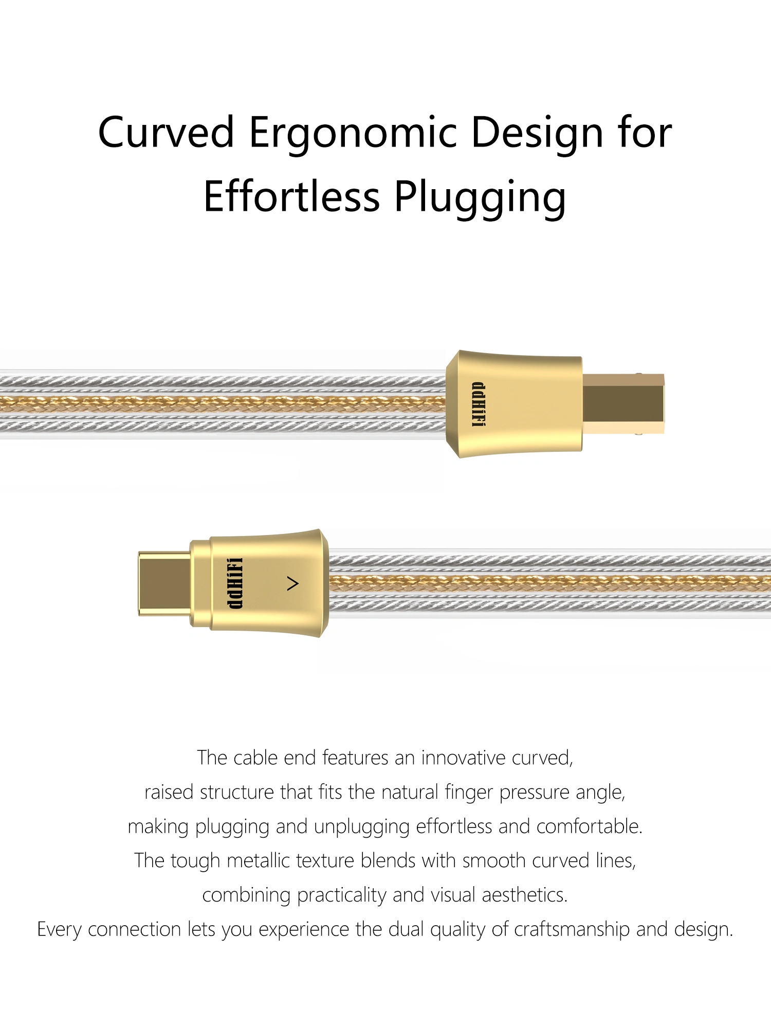 ddHiFi TC19BC Comet Gold Pure Silver Digital Signal Cable (Gold Edition)