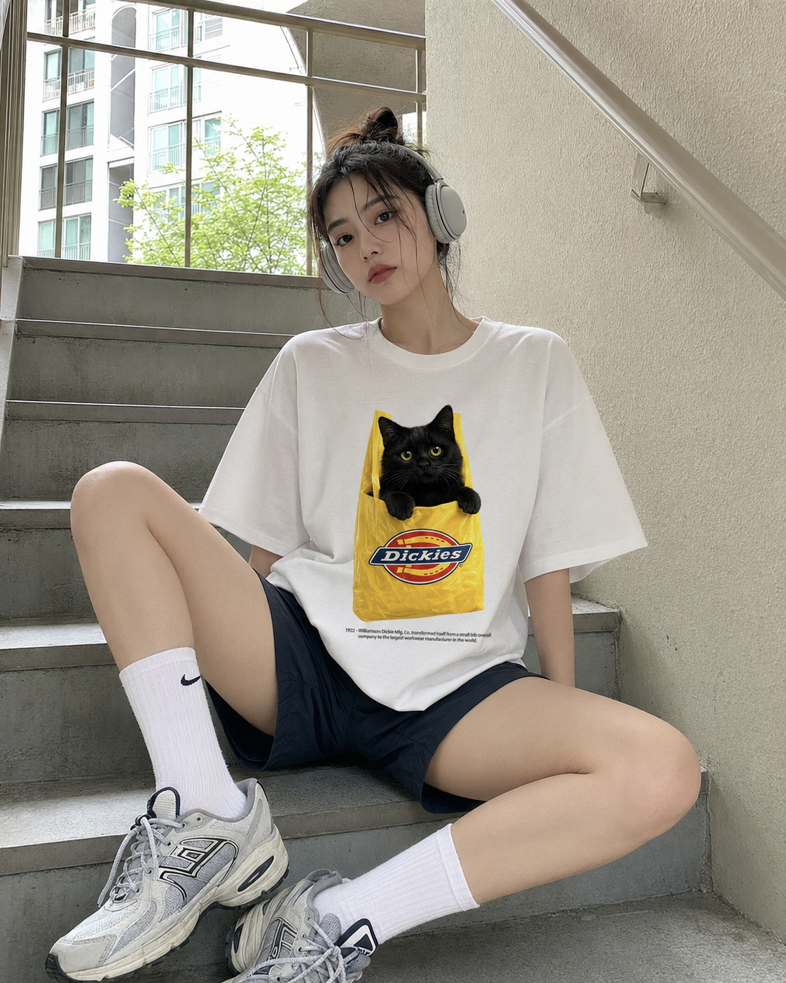 DICKIES 經典 美式 裝袋 貓迷 LOGO 短T 3色