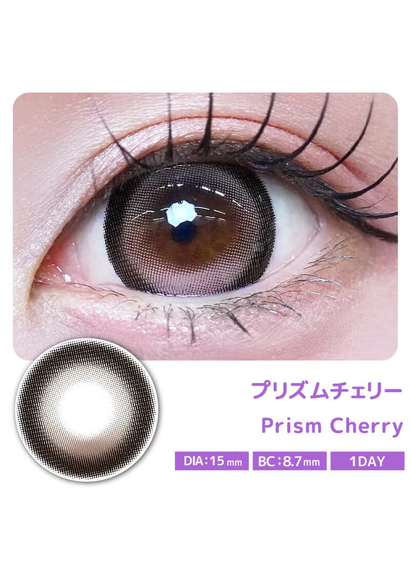 [日拋] PRIMORE 1 Day Prism Cherry｜彩妝隱形眼鏡｜每盒10片