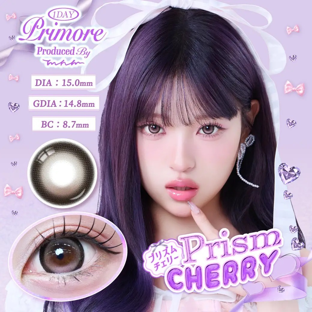 [日拋] PRIMORE 1 Day Prism Cherry｜彩妝隱形眼鏡｜每盒10片