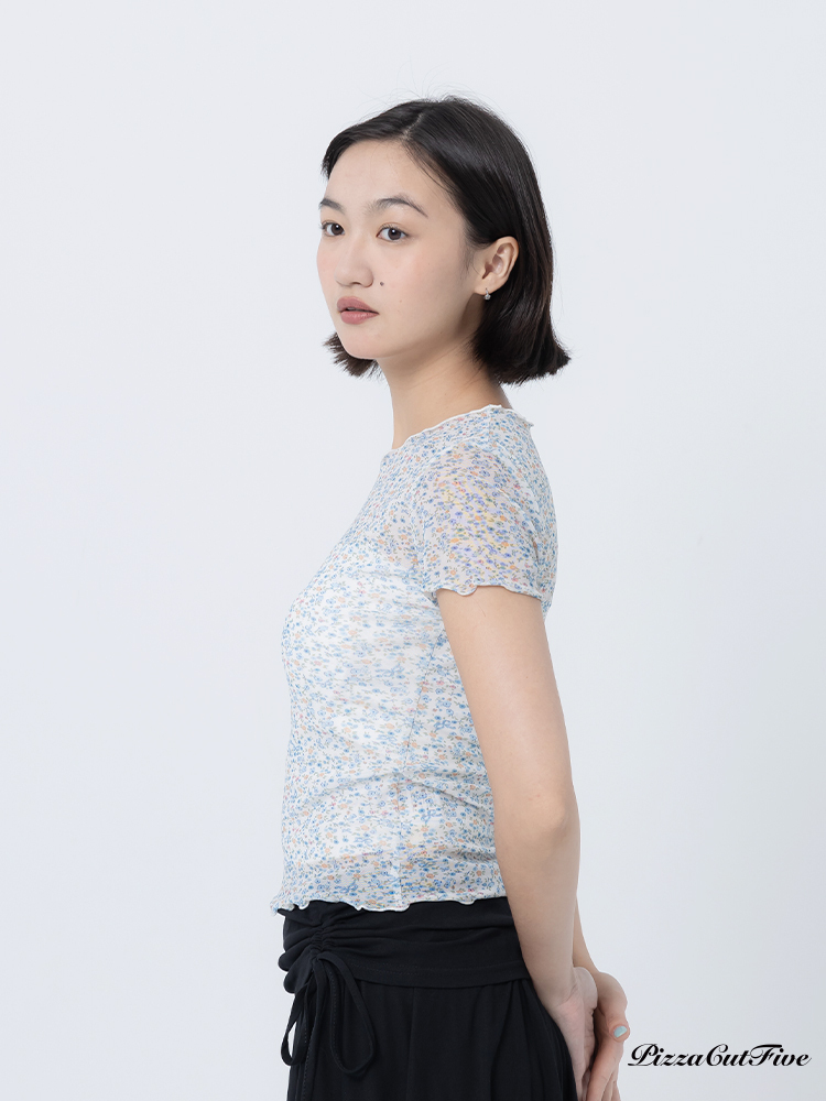 [兩件999]小碎花透膚短袖上衣 PizzaCutFive PCF262404135
