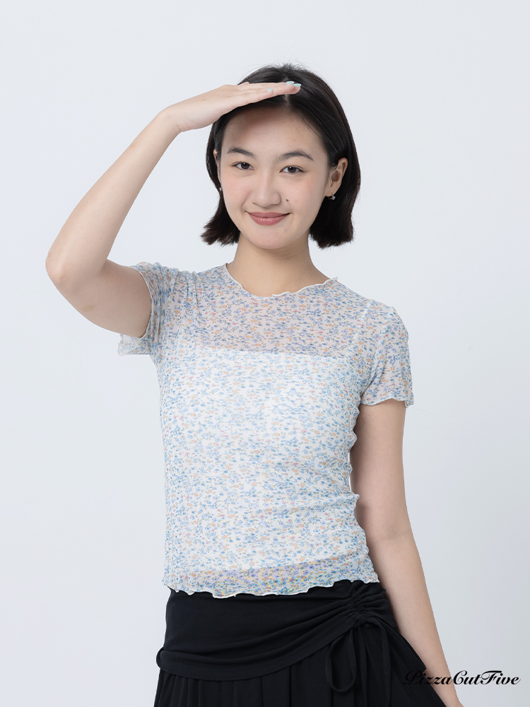 [兩件999]小碎花透膚短袖上衣 PizzaCutFive PCF262404135