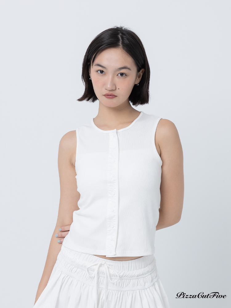 基本款排扣無袖背心 PizzaCutFive PCF262411057