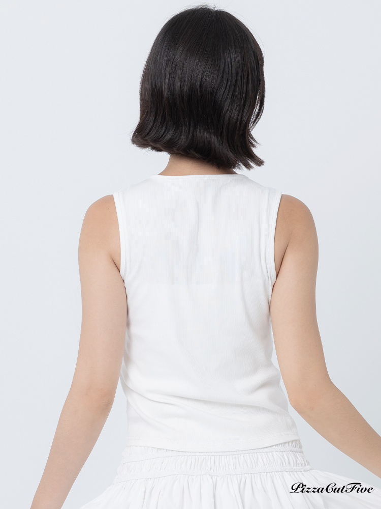 基本款排扣無袖背心 PizzaCutFive PCF262411057