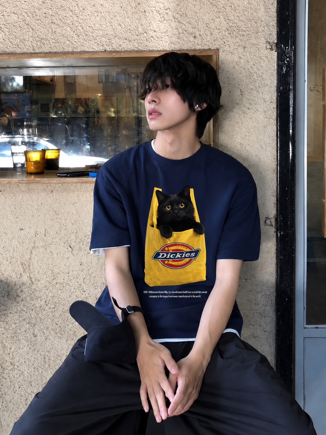 DICKIES 美式復古 外帶貓貓 純棉 重磅 短袖TEE 四色