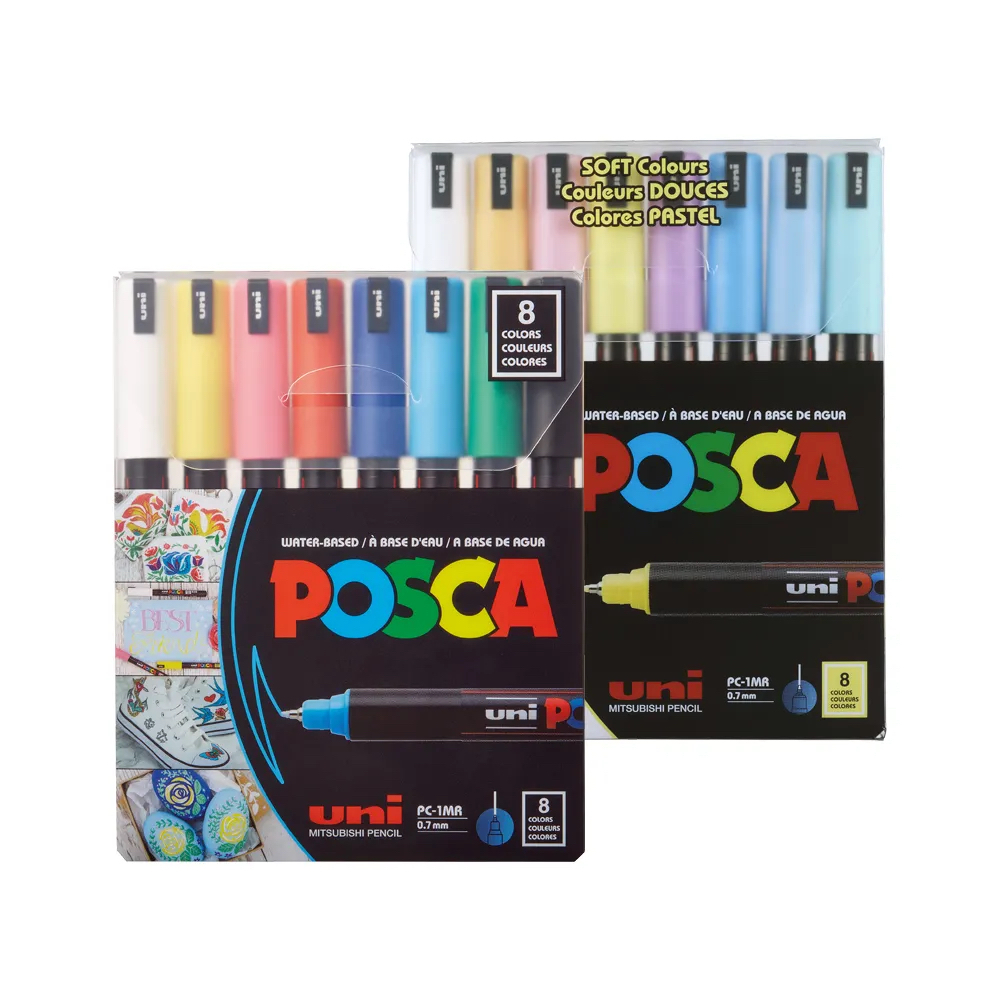 Posca 水性麥克筆 PC-1MR 針形筆頭 8色組