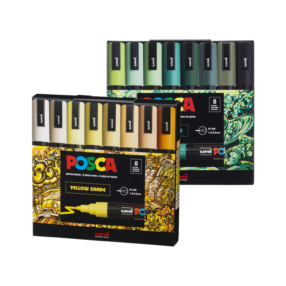 Posca 水性麥克筆 PC-5M 漸層色系 8色組