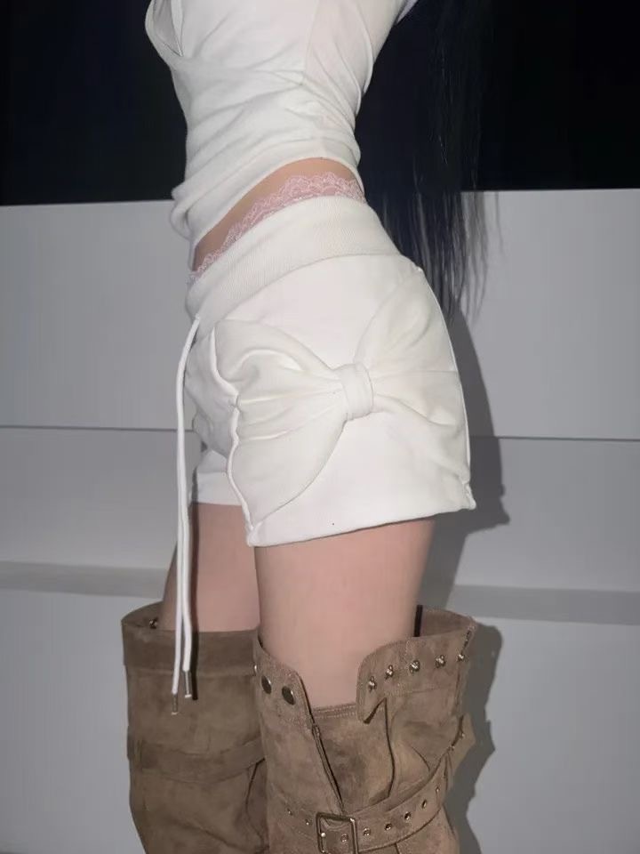 雙側蝴蝶結短褲