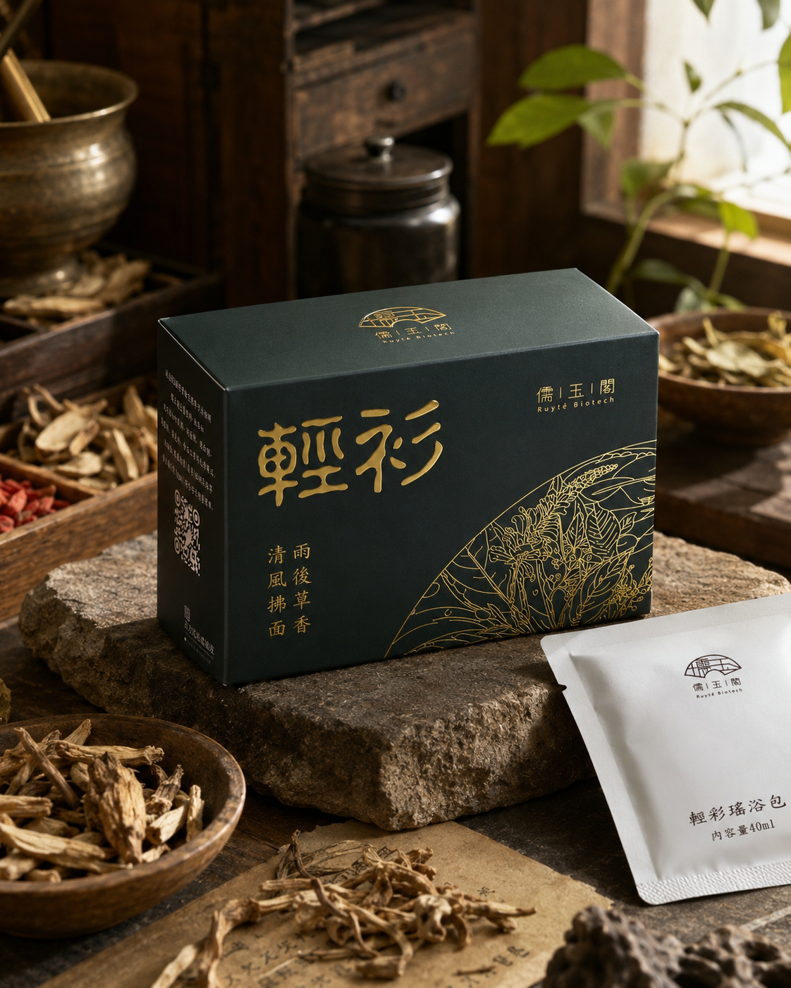 FUFULIDUO｜儒玉閣 輕衫瑤浴包｜清潤之境 草本濃縮瑤浴原液 40ml