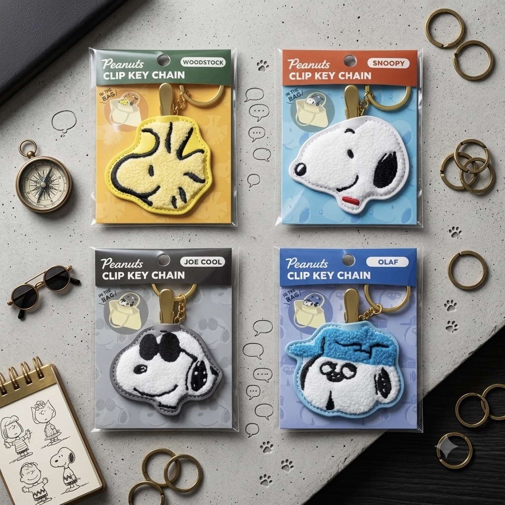 【最新發售】JP Snoopy 皮革刺繡鎖匙夾 4544 TK260727