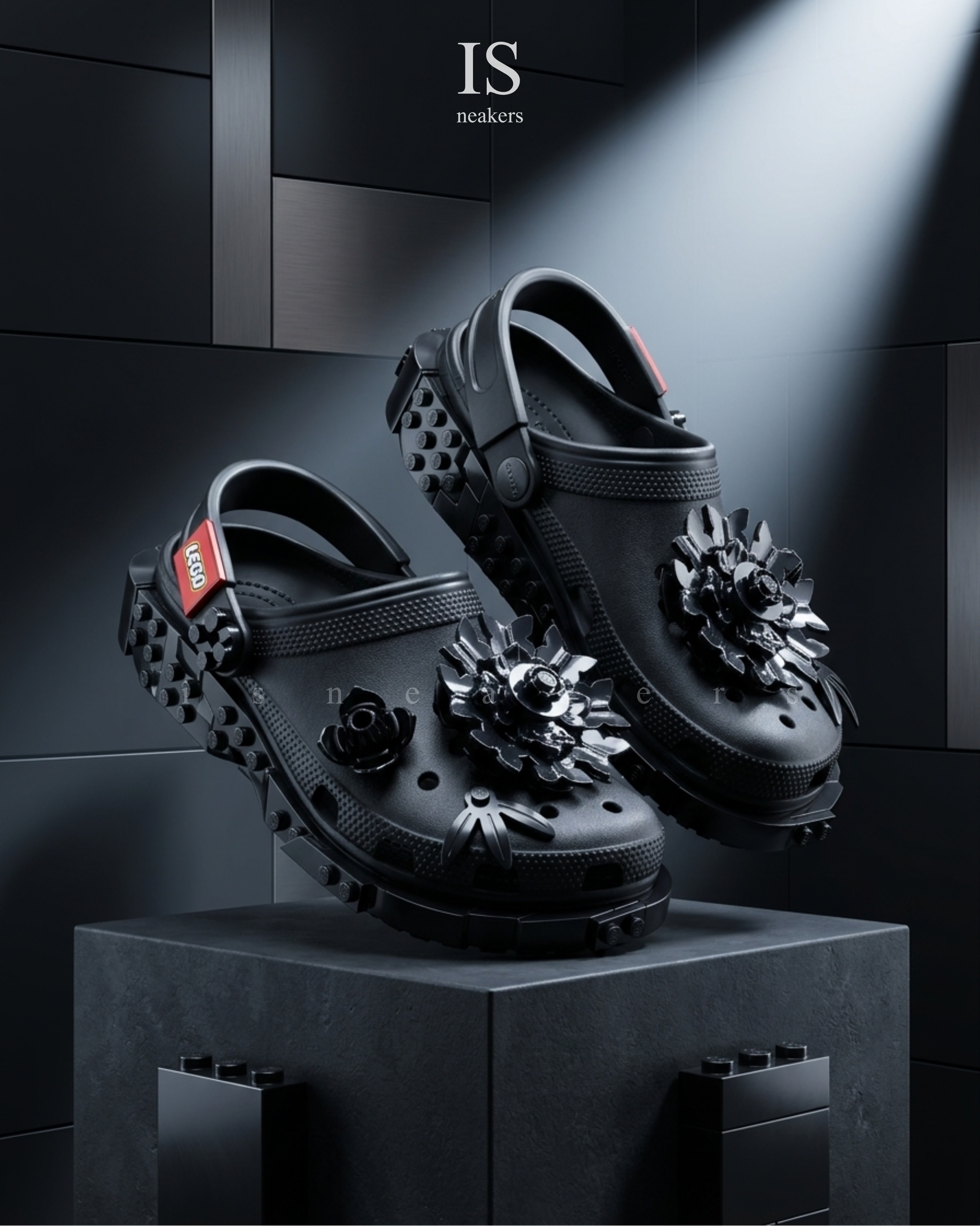 iSNEAKERS｜Crocs X LEGO Midnight Garden Creativity Clog 'Black Red' 樂高聯名款 213717-90h