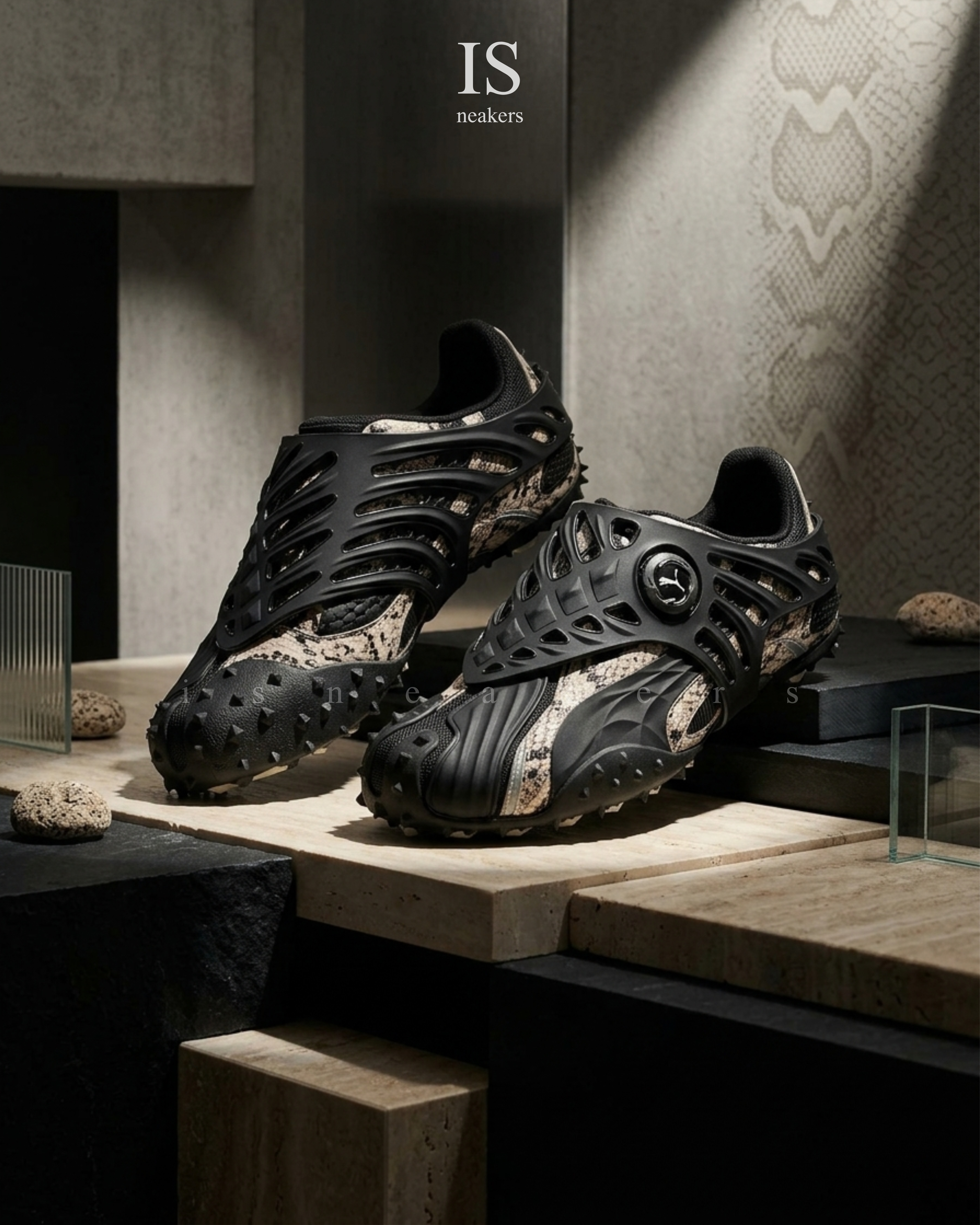 iSNEAKERS｜A$AP Rocky x Puma Mostro Gabbia "Black Snakeskin" 黑蛇皮 403025-01
