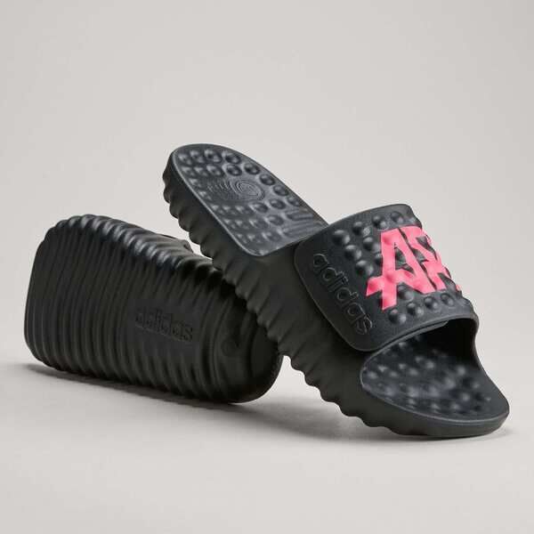 Adidas 愛迪達 Adissage 360REC Slides KJ2200 男女 拖鞋 黑 粉紅字 泳池 夏天