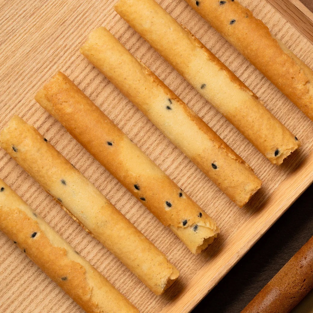 【奇華餅家】香脆蛋捲禮盒-芝麻