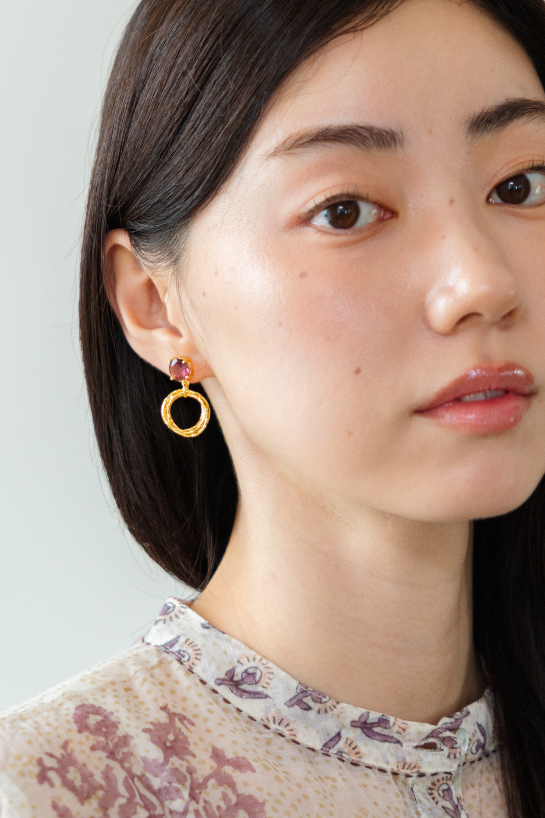 【 Jewelry 】單泉石圈圈耳環