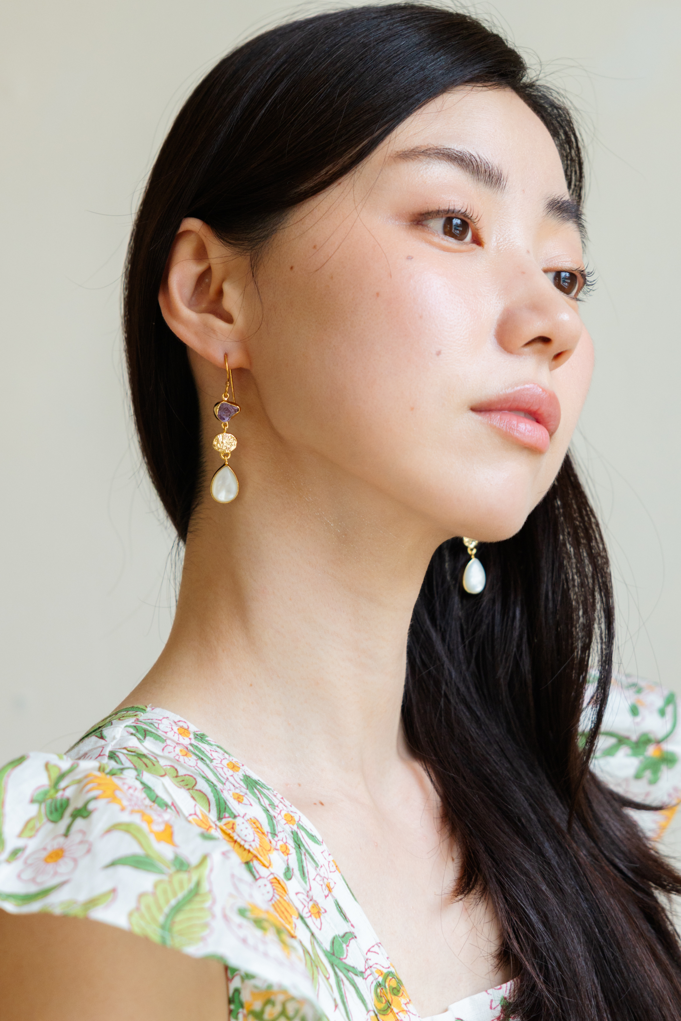 【 Jewelry 】紫水晶串耳環
