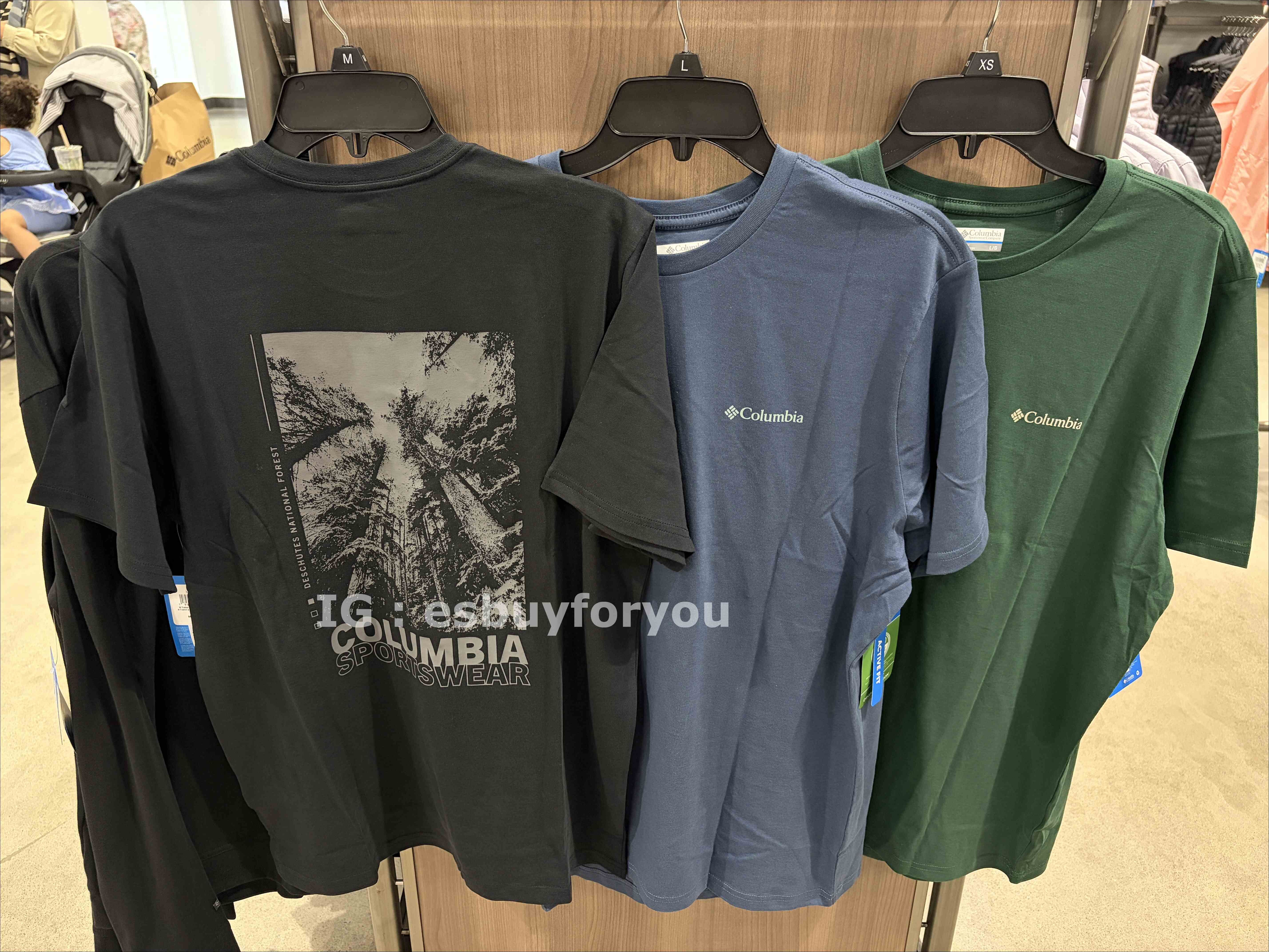 Columbia  男大人 有機棉 森林造型圖案  短TEE (2色)