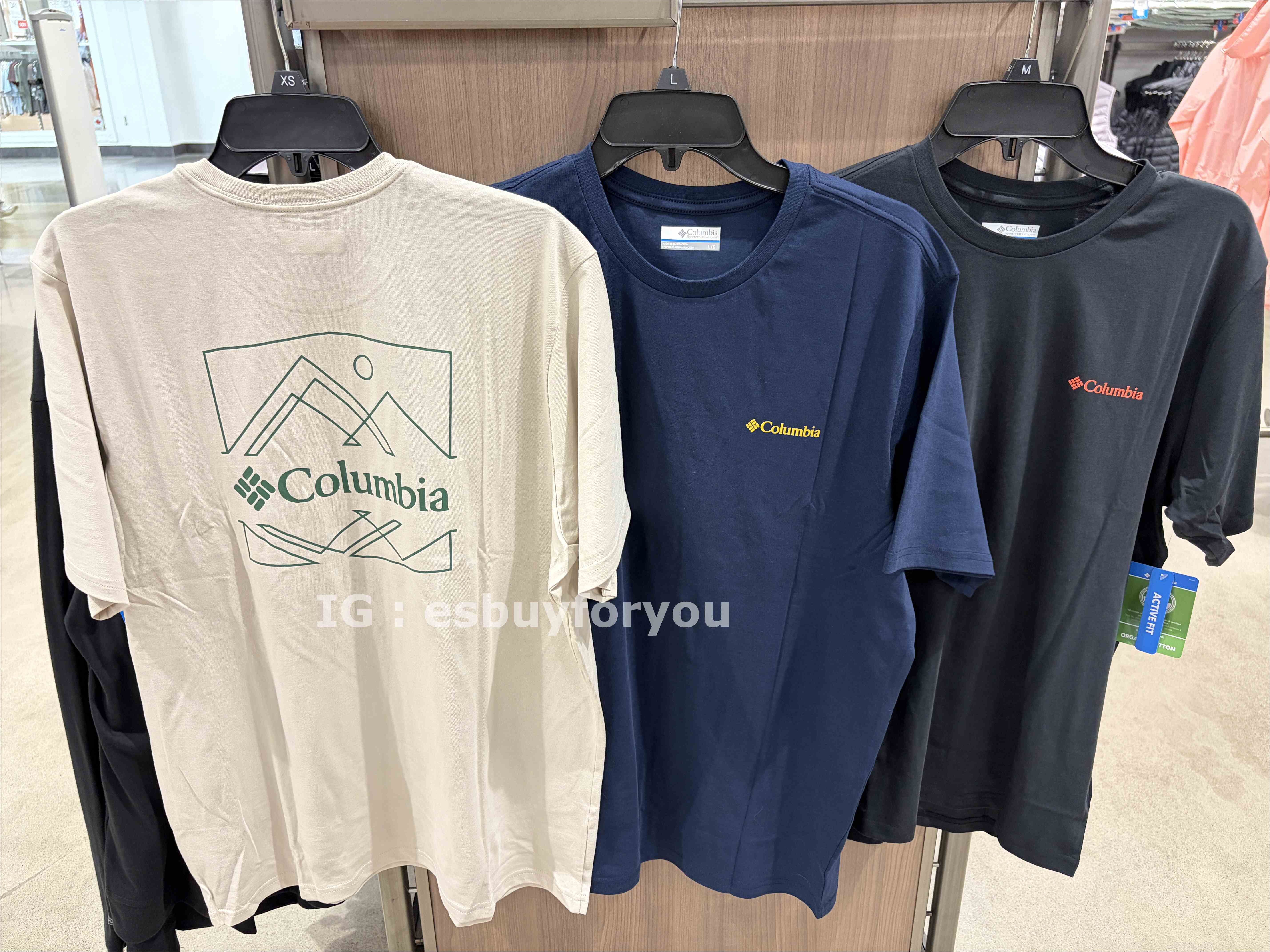 Columbia  男大人 有機棉 造型圖案  短TEE (3色)