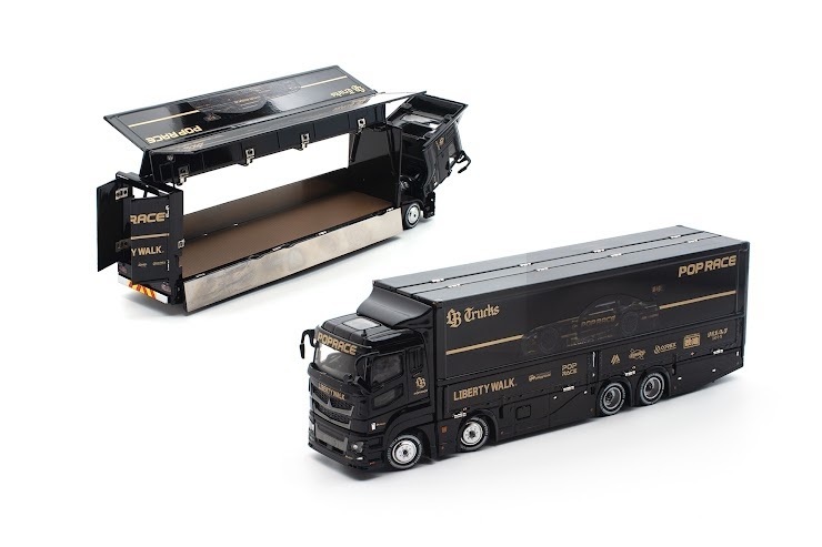 PO-$539 * POP RACE * 1:64 LBWK TRUCK - BLACK