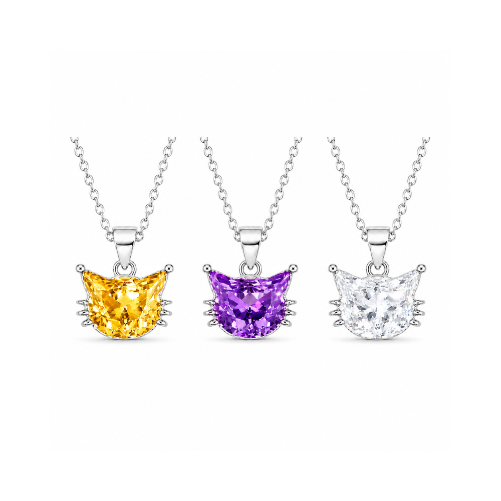 Cat-Shaped Natural Crystal Loose Stone