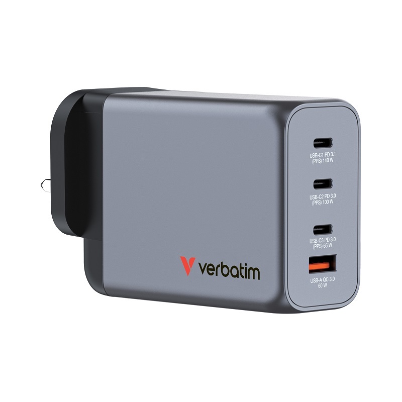 Verbatim 4 Port 240W GaN USB Charger 32211