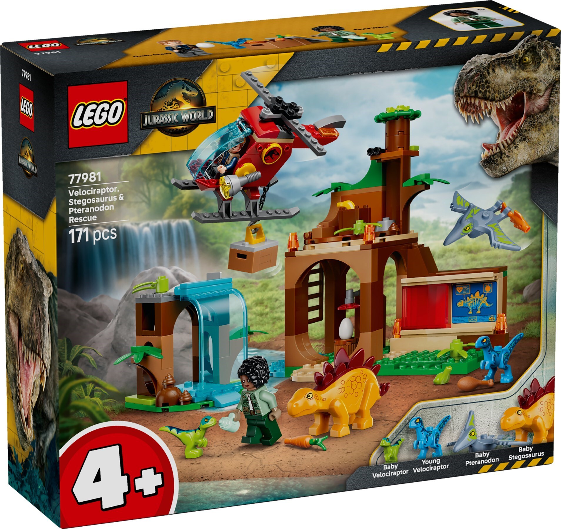 LEGO 77981 樂高積木 77981 Jurassic World 侏儸紀世界系列 - 迅猛龍、劍龍和無齒翼龍救援