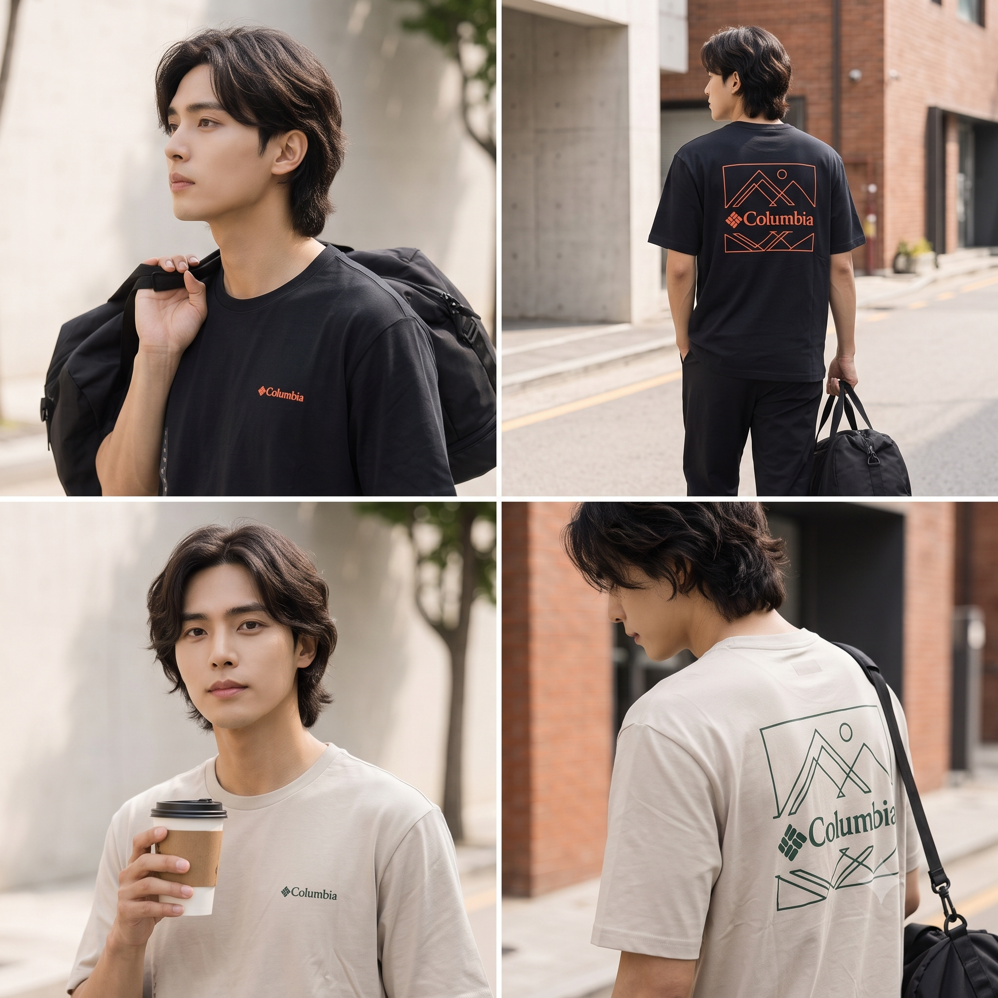 Columbia  男大人 有機棉 造型圖案  短TEE (3色)