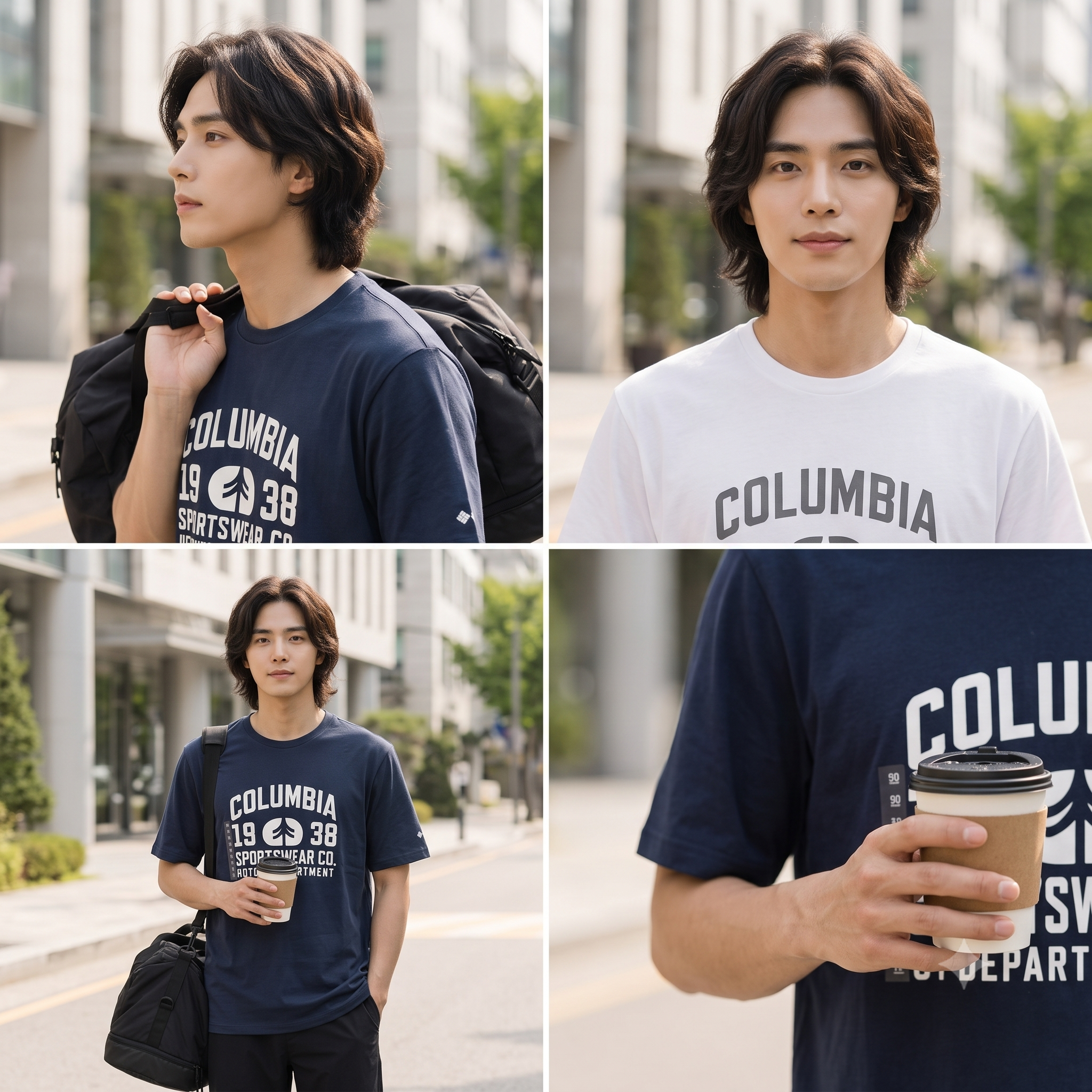 Columbia  男大人 有機棉 字樣圖案  短TEE (2色)
