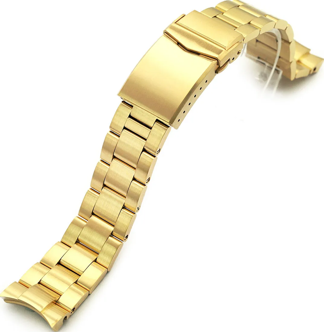 萬年鐘錶 - 太空人錶帶 SEIKO Alpinist 系列專用錶帶 20MM 金色不鏽鋼錶帶  SS201820BFG065