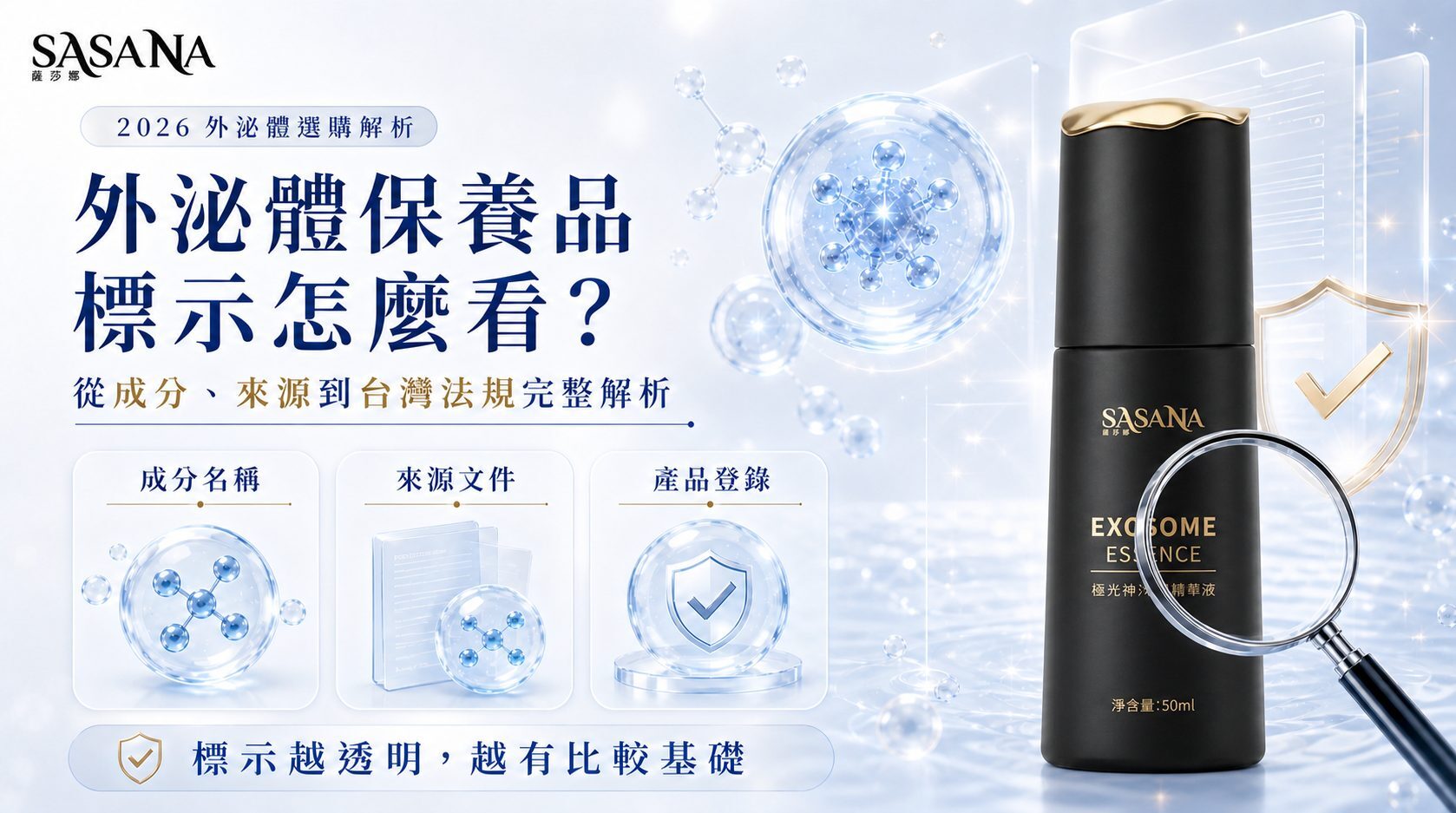 外泌體保養品標示查核：成分來源與法規