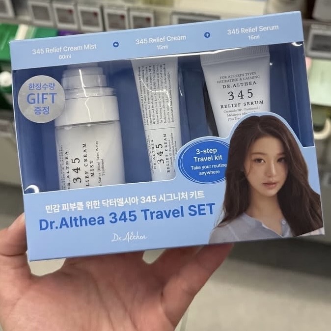 Dr. Althea 345 旅行套裝（噴霧 60ml+乳霜 15ml+精華液 15ml+ 照片卡 3 張）
