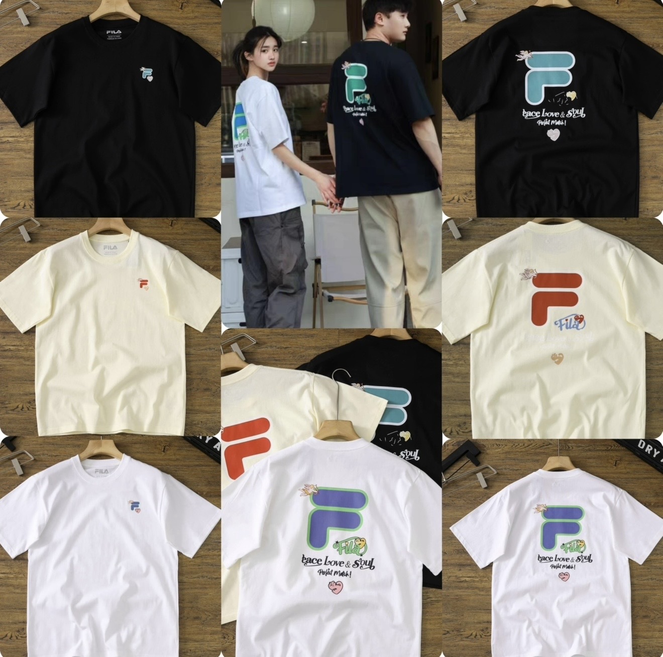 Fil*e x 邱比特情侶款短袖Tee -rq321488