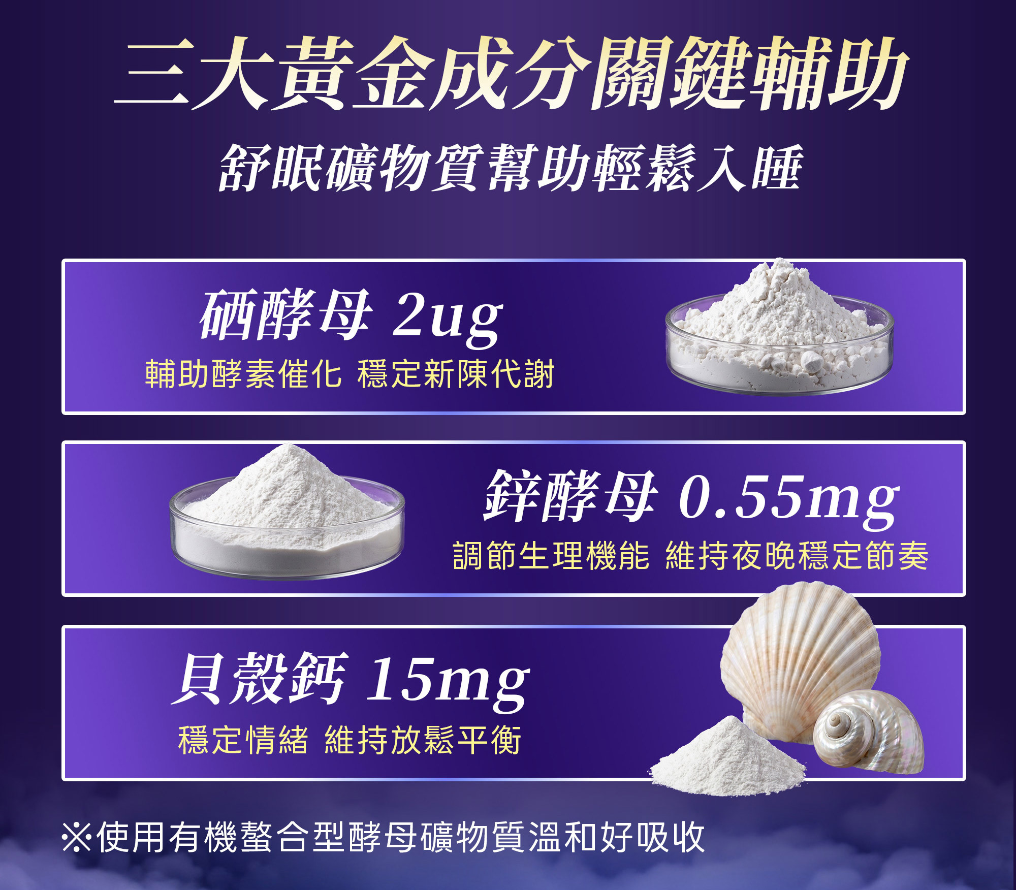 6-DHC好眠素Gaba,三大黃金成分,舒眠礦物質,幫助輕鬆入睡關鍵