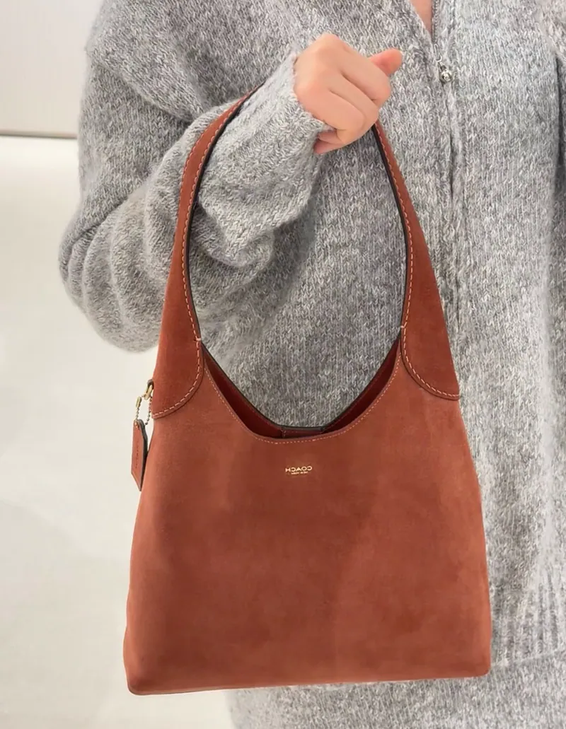【預購】Coach H072855 Brooklyn 34 肩背袋 (深啡色)