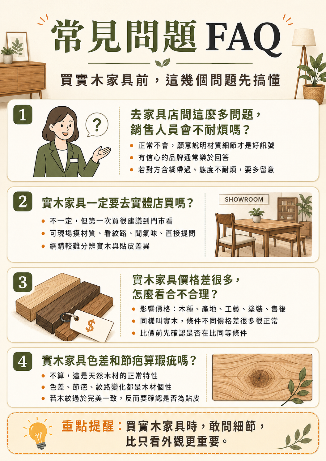 實木家具購買常見問題指南