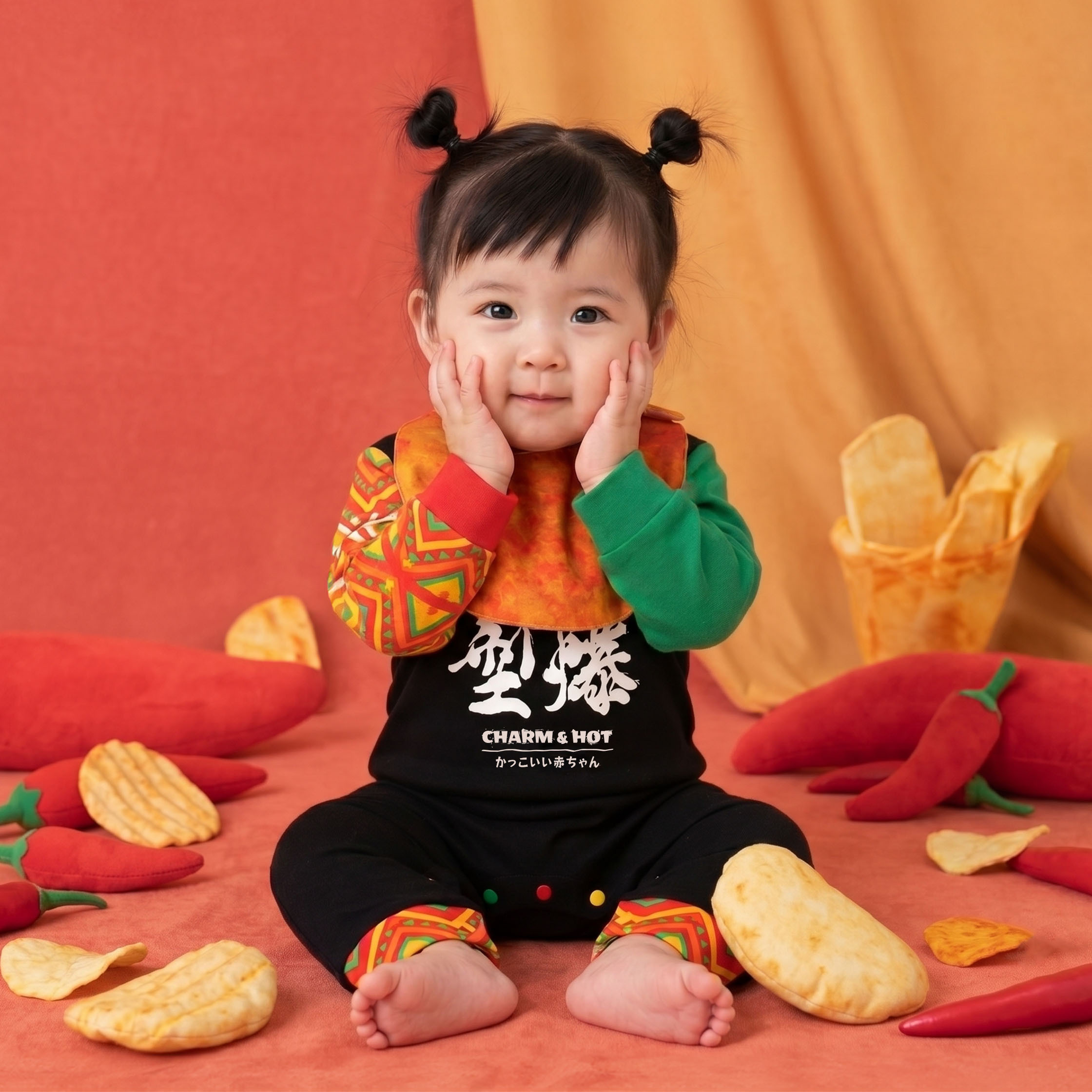 Charm B Long-Sleeve Jumpsuit with Bib