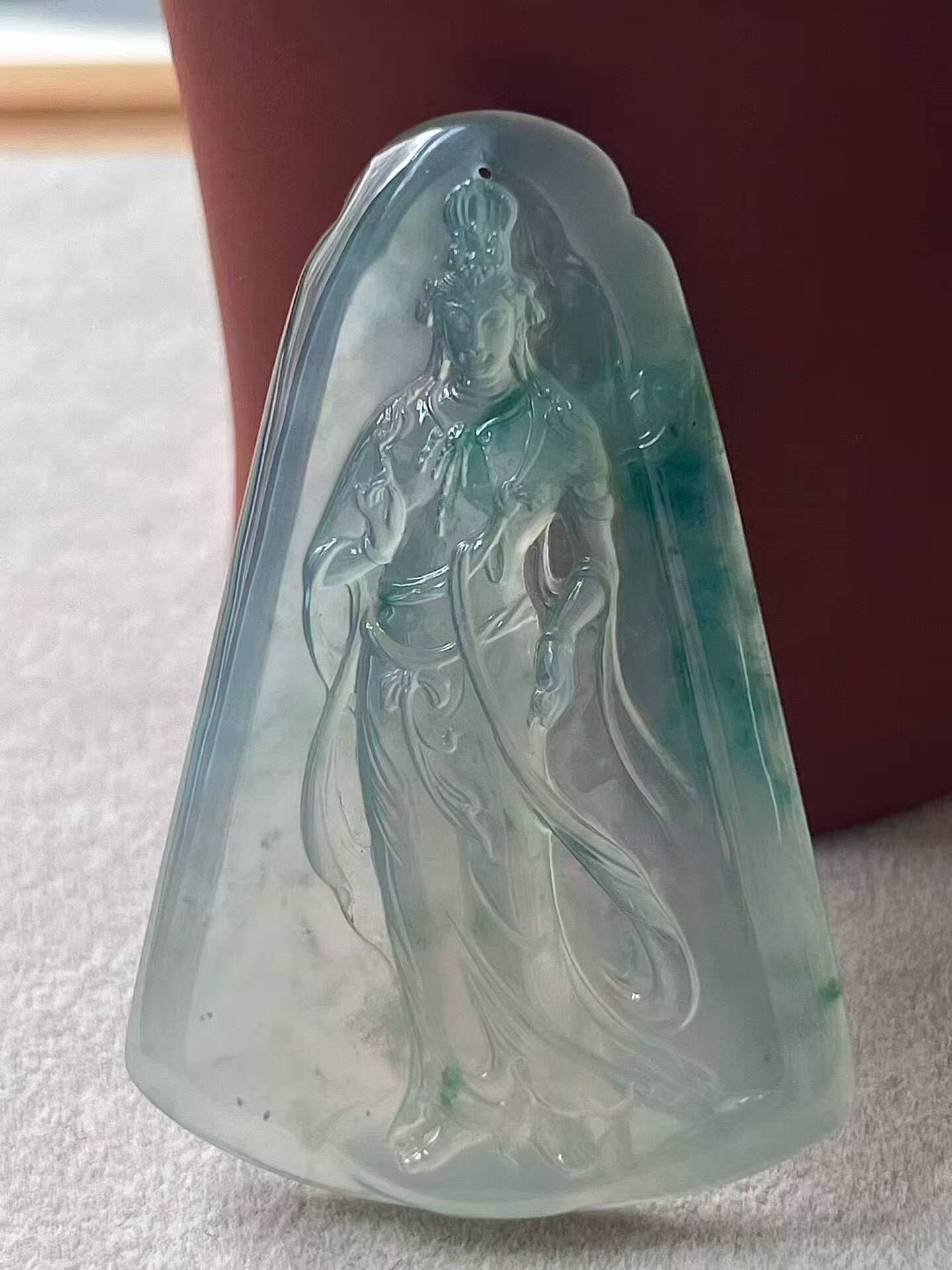 718340 翡翠觀音牌