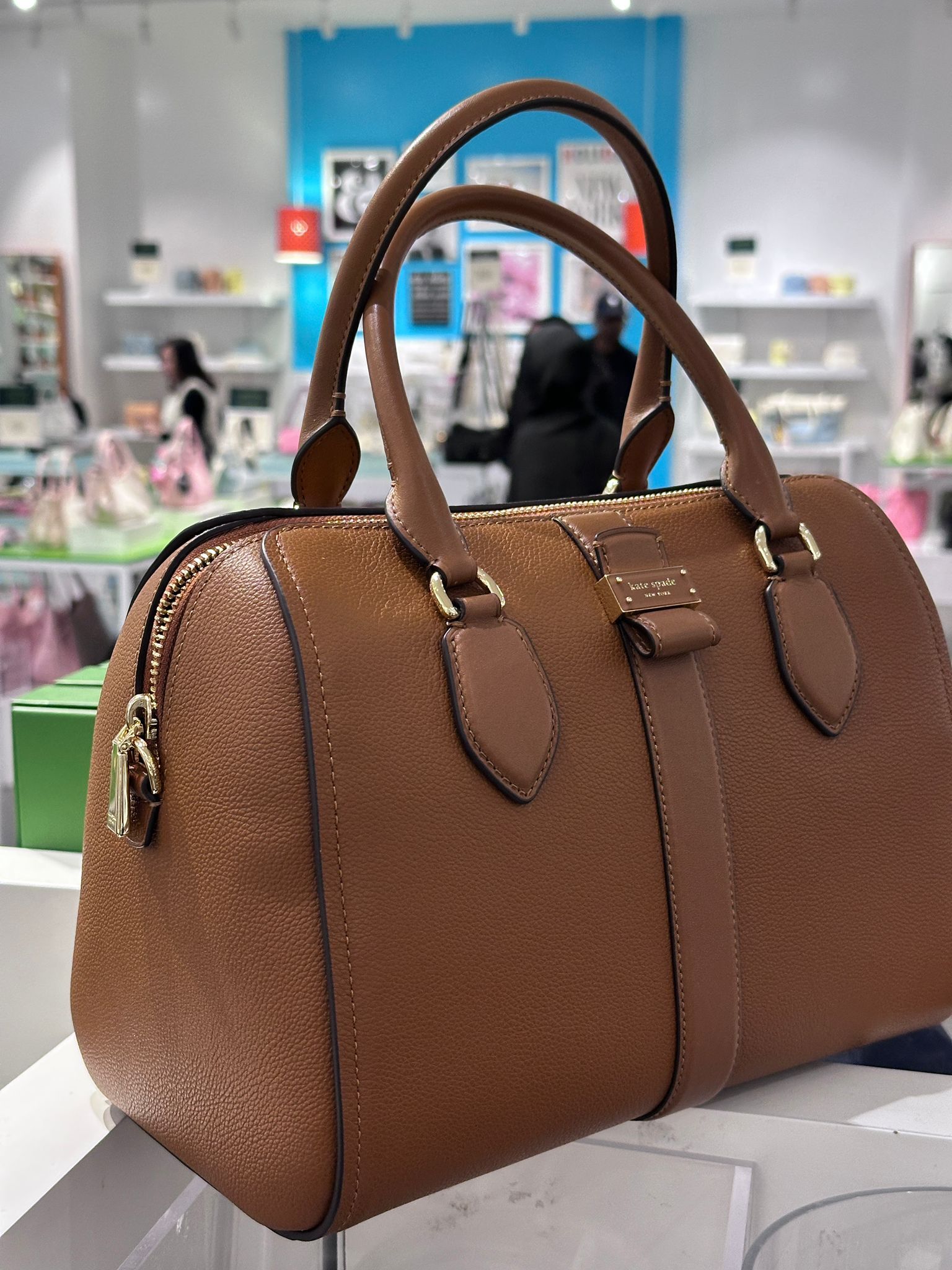 UQ01 KS 專門店 焦糖色單肩手提包 Nolita Pebbled Leather Duffle Shoulder Handbag